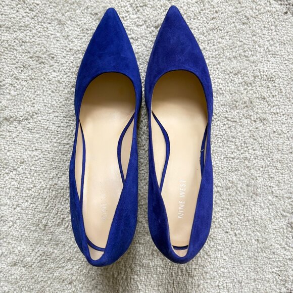 Nine West Purple Suede Pointed Toe Pumps Chic Classic Heels 9.5 - Picture 7 of 7